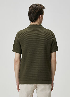 Beymen Club Haki Polo Yaka Kısa Kollu Triko - 5