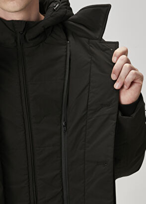 Beymen Club Siyah Kapüşonlu Kaban - 10