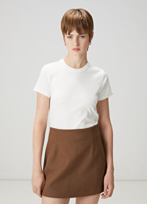 Beymen Club Kırık Beyaz Basic T-shirt - 4