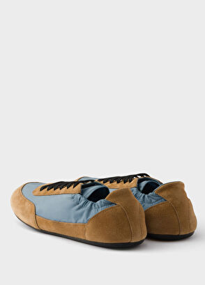 Prada Collapse Light Blue Re-Nylon and Suede Women's Sneakers - 3