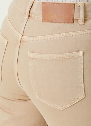 Beymen Club Slim Mom Bej Jean Pantolon - 4