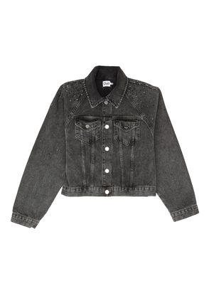 Beymen Club Antrasit Serpme Taşlı Kısa Trucker Denim Ceket - 5