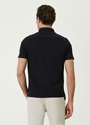 Beymen Club Slim Fit Siyah Balenli Yaka Pike T-shirt - 4