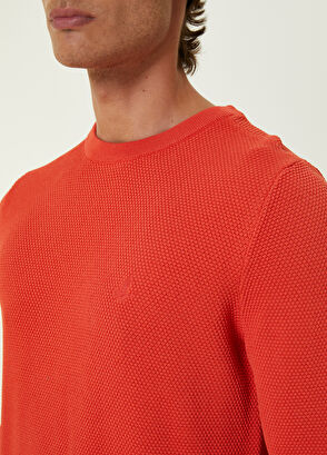 Beymen Club Pomegranate Blossom Honeycomb Knit Textured Sweate - 5