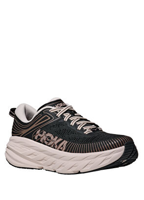 Hoka Bondi 7 Siyah Pembe Kadın Sneaker - 6