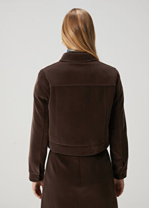 Beymen Club Brown Velvet Trucker Jacket - 5