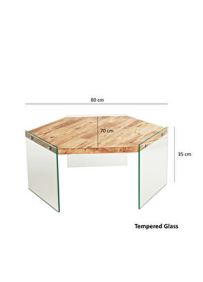 Neostill Hexagon Ahşap Orta Sehpa - 5