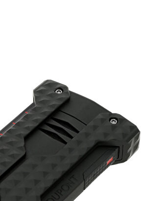 S.T. Dupont Windproof Rüzgar Geçirmez Siyah Puro Çakmağı ve S-Cut Kesici Seti - 6