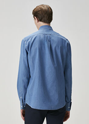 Beymen Club Comfort Fit Mavi Denim Gömlek - 6