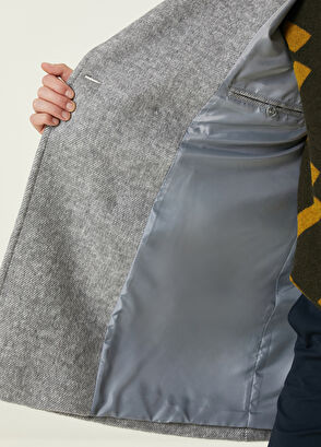 Beymen Club Gray Flannel Coat - 8