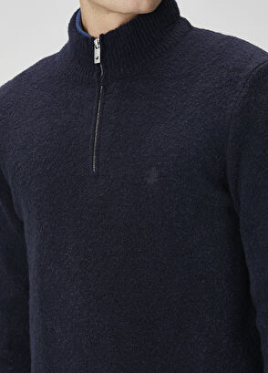 Beymen Club Navy Blue Bouclé Knitted Sweater - 6