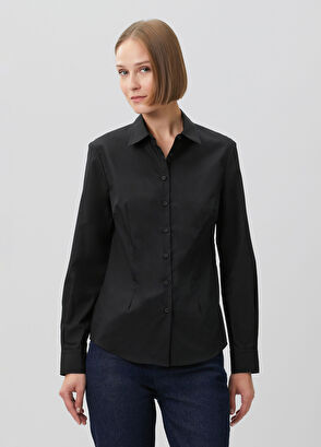 Beymen Club Slim Fit Non-Iron Black Classic Shirt - 3