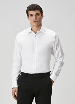 Beymen Club Comfort Fit White Classic Non-Iron Oxford Shirt - 5