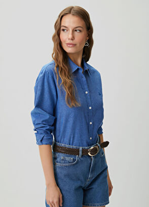 Beymen Club Kobalt Keten Gömlek - 3