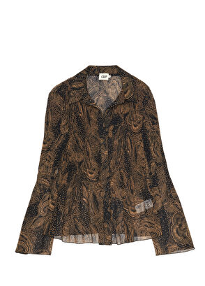 Beymen Club Brown Pleats Chiffon Shirt - 8