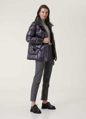 Beymen Collection Antrasit Atkı Detaylı Puff Mont - 3
