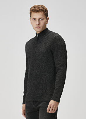 Beymen Club Anthracite Collar Zippered Sweater - 4