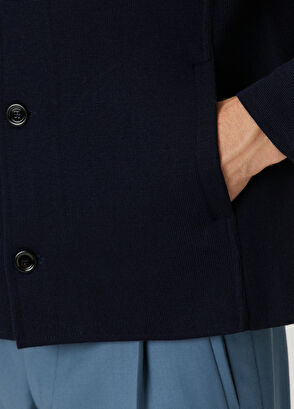 Lardini Navy Blue Wool Jacket - 6