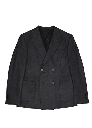 Beymen Club Antrasit Kruvaze Yün Ceket - 10