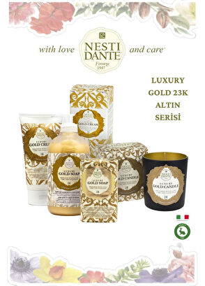 Nesti Dante Luxury Gold Soap Shower Gel and Body Cream 3 in 1 Vegan Care Travel Set 250 g - 7
