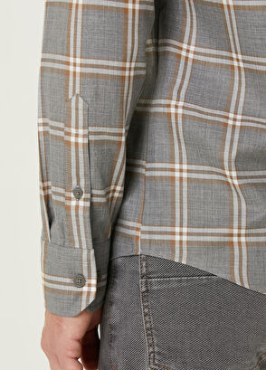 Beymen Club Comfort Fit Gri Ekose Gömlek - 7