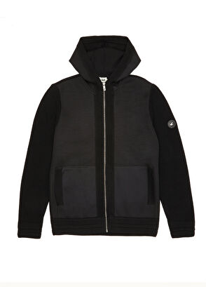 Beymen Club Siyah Kapüşonlu Triko Mont - 8