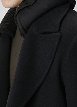 Beymen Club Black Italian Wool Double-Breasted Coat - 8