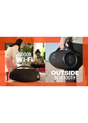 JBL Boombox 3 WiFi Bluetooth IP67 Suya Dayanıklı 24 Saat Pil Ömrü Parti Modu Siyah Hoparlör - 6