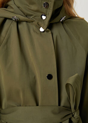 Beymen Club Haki Kapüşonlu Pardösü - 5