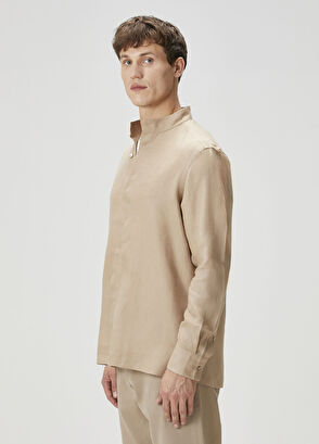 Zegna Bej Keten Gömlek - 3