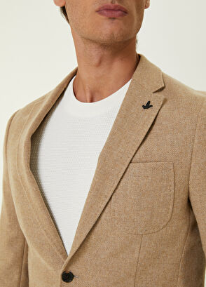 Beymen Club Beige Patch Pocket Detailed Woolen Coat - 5