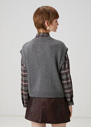 Beymen Club Anthracite Knit Vest - 5