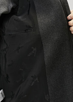 Beymen Club Antrasit Yün Kaşe Kaban - 7