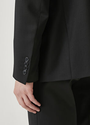 Beymen Club Drop 6 Siyah Klasik İnce Yün Takım Elbise - 6