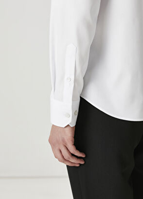 Beymen Club Slim Fit Beyaz Non-iron Oxford Gömlek - 8