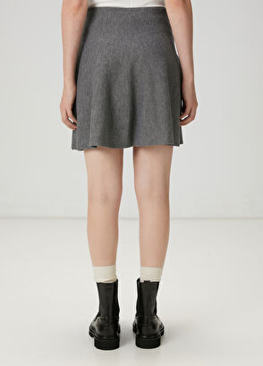 Beymen Club Gri Mini Triko Etek - 5