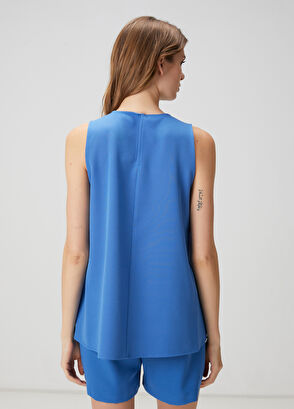 Beymen Club Blue Crepe Blouse - 5
