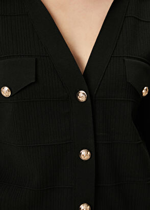 Beymen Club Black Polo Cardigan - 7