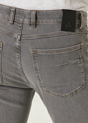 Beymen Club XSlim Fit Açık Gri Diyagonal Dokulu Spor Pantolon - 5