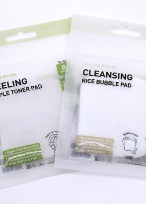 Dermal Elma Özlü Gözenek Temizleyici Aydınlatıcı 8'li Peeling Tonik Toner Pedi  - 8