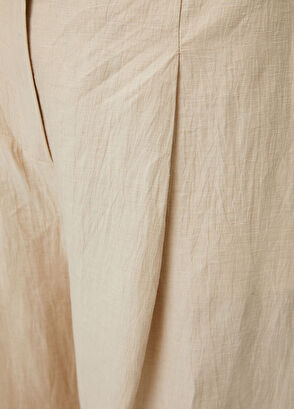 Beymen Club Beige Belted Linen Trousers - 6