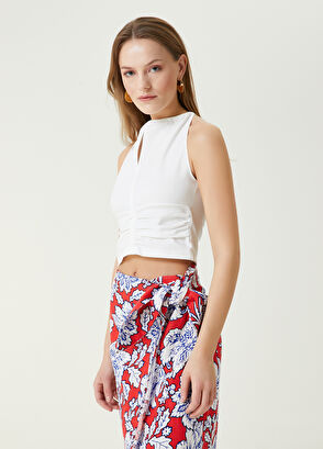 Beymen Club Kırık Beyaz Büzgülü Gömlek - 4