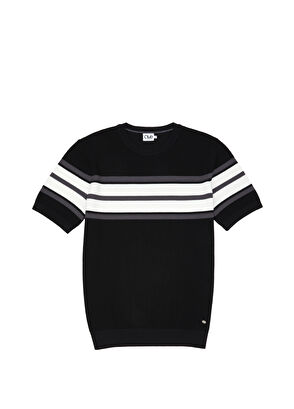 Beymen Club Black Colorblocked Jacquard Short Sleeve Sweater - 8