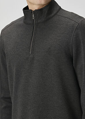 Beymen Club Anthracite Collar Zippered Sweatshirt - 6