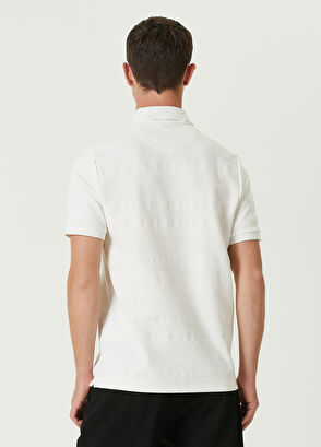 Beymen Club Beyaz Polo Yaka Karışık Dokulu T-shirt - 5