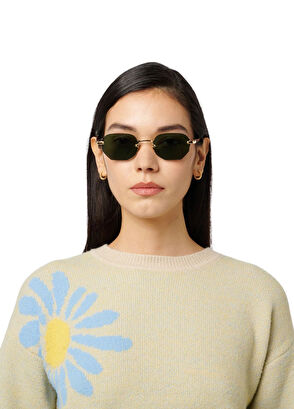 Gast Moonstone Gold Green Metal Unisex Sunglasses - 6