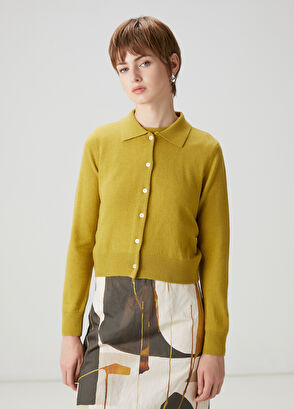 Beymen Club Fat Green Scarf Detailed Knitwear Cardigan - 4