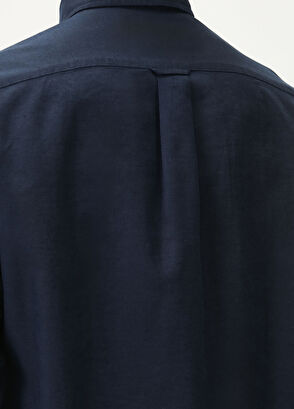 Beymen Club Comfort Fit Navy Blue Linen Shirt - 8