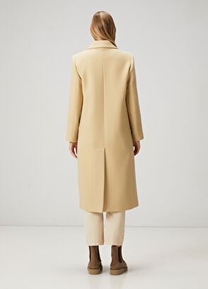 Beymen Club Açık Sarı Yün Palto - 5