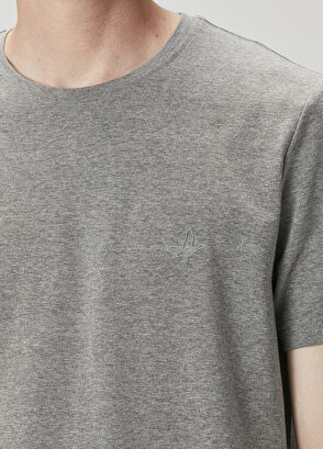 Beymen Club Gri Melanj Basic T-shirt - 6